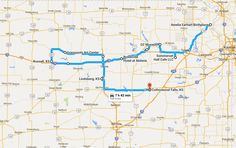 a map showing the route from edmonton to lakewood, on this is where we are going