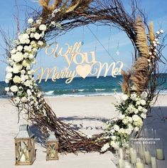 wedding, wedding proposal decoration ideas, wedding arch, will you marry me? beach wedding proposal, floral arch, wedding floral arch, marriage proposal, florist, Fort Lauderdale florist, wedding florist, South Florida florist, floral designer, Arch Beach Wedding, Proposal Decoration, Dozen Red Roses, Proposal Planning, Red Rose Petals, Marquee Letters, Marriage Proposal