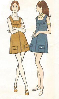 Vintage 70s Vogue Sewing Pattern 7858 Womens Mini by CloesCloset 70s Vogue, 1990 Style, Vogue Sewing, Vogue Sewing Patterns, Vogue Pattern