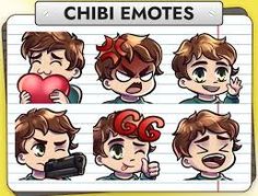 the chibi emotes character sheet is shown in this screenshot from an animated video game