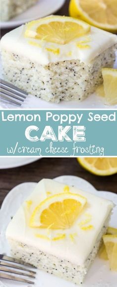 lemon poppy seed cake with cream cheese frosting