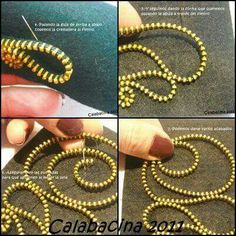 instructions to make beaded spirals with beads