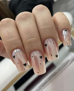 Unghie Nail Art, Valentine Nail Art, Fancy Nails Designs, Casual Nails, Blush Nails, Work Nails