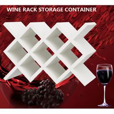 the wine rack storage container is designed to look like an x - tres pattern