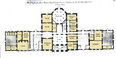 the floor plan for an old house with several rooms and two floors, including one bedroom