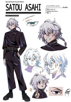 the character sheet for satou asashi