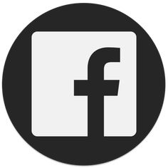 the facebook logo in a black and white circle with an image of a cross on it