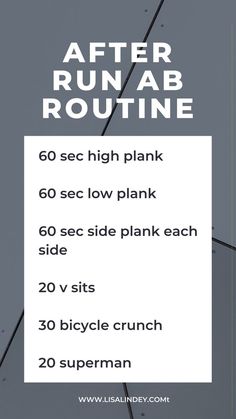 a poster with instructions for how to use the after run lab routine in this post - workout