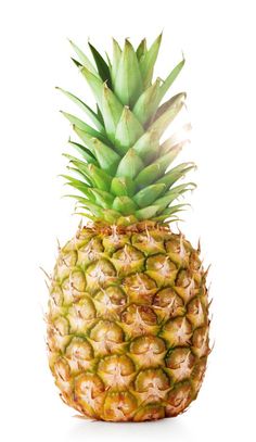 a pineapple is shown on a white background with clippings to the side