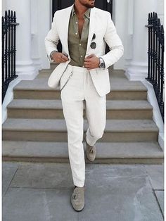 Men Linen Suit, Linen Suit Men, Linen Suits For Men, Beach Wedding Suits, Summer Wedding Suits, Beach Wedding Attire, Mens Wedding Attire, Dress Code Wedding, Beige Suits