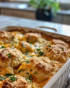 a casserole dish with meat and cheese