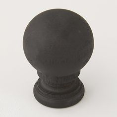 a black door knob on a white background