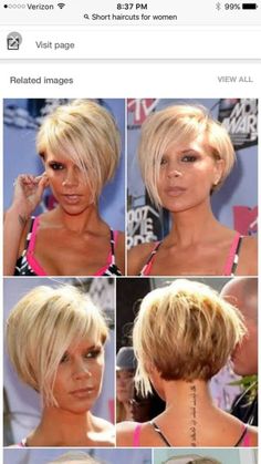 Beckham Hair, Κούρεμα Bob, Short Sassy Hair, Coloring Ideas