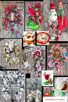 a collage of different christmas decorations