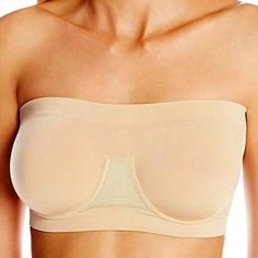 97% Nylon, 3% Spandex Country Of Origin: Imported. Knit-In Underwire Cups Have No Cookies, Padding Or Support Panels. Knit-In Underband And Elastic Top Band. Center Front Is 5" Tall. Seamless Sides Are 5-1/4" Tall. The Rhonda Shear Ahhh Angel Underwire Bandeau Bra 9685 Features Fabulous Support, Thanks To The Underwire And Compression From The Advanced Knit. Made Of A Nylon/Spandex Blend For Incredibly Soft Comfort Against The Skin. Rhonda Shear Ahhh Angel Underwire Bandeau Bra Is Made Of A Nylo Seamless Stretch Tube Top, Stretch Bandeau Tube Top With Medium Bust Support, Seamless Stretch Tube Top With Underwire, Fitted Strapless Bra With Medium Bust Support, Bandeau Shapewear With Medium Bust Support, Full Coverage Tube Top With Medium Bust Support, Strapless Bra With Medium Bust Support, Strapless Fitted Bra With Medium Bust Support, Fitted Strapless Tube Top With Medium Bust Support