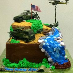 Cake For Army Man, Army Tank Birthday Cake, Kids Army Cake Ideas Boy Birthday, Army Tank Cakes For Boys, Soldier Cake