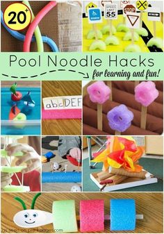 pool noodle hacks are fun for learning and fun to do with the kids