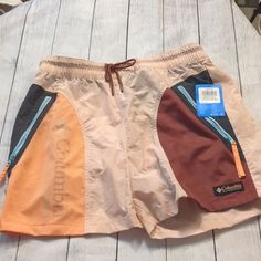 Columbia Riptide Retro Shorts Size Large No Longer Sold In Stores Waist 33 Inseam 5 Rise 12.5 Outdoor Bottoms With Pockets For Beach Season, Summer Bottoms With Pockets For Outdoor Activities, Short Beach Season Bottoms For Outdoor, Shorts For Outdoor Activities At The Beach, Bottoms With Pockets For Beach Season Outdoor Activities, Short Bottoms For Beach Season Outdoor Activities, Relaxed Beachwear Bottoms With Elastic Waistband, Pink Bottoms With Built-in Shorts For Outdoor, Sporty Pink Shorts For Outdoor