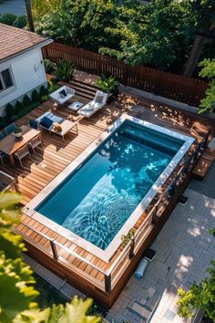 raised deck pool above ground wonderful Above Ground Mini Pool, Retaining Wall Pool Ideas, Backyard Small Pool Designs, Square Above Ground Pool Ideas, Above Ground Rectangular Pool Ideas, Container Pool Ideas Backyards, Pretty Above Ground Pool Ideas, Above Ground Pool And Deck, Above Ground Pool Deck Ideas Attached To House Multi Level