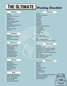 the ultimate packing checklist for your next trip to the united states is here in this info sheet