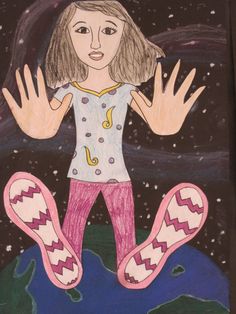 Falling Through Space ... Art 6th Grade, Perspective Artwork, Falling Through Space, Space In Art, Art Falling, Elementary Art Rooms, April Art, Art Therapy Projects, 5th Grade Art