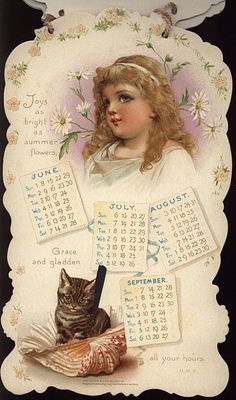 013-c PLAYMATES CALENDAR FOR 1902 Frances Brundage, Ancestry Art, Victorian Ephemera, Creation Photo, Scrapbook Tag, Humphrey Bogart