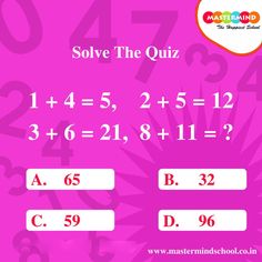 Quiz of The Day Teaching Patterns, Math Quiz, School Quiz, Mental Exercises, Interactive Board, Effective Learning