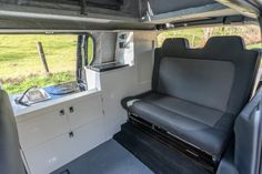 the interior of an rv with no one in it