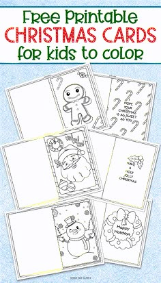 printable christmas cards for kids to color with the text free printable christmas cards for kids