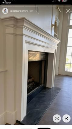 an image of a fireplace being installed in a house