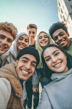 AI Generative Multiracial group of young people standing in circle and smiling at camera Happy diverse friends having fun hugging together Low angle view Diverse Friend Group, Taylor University, Friends Having Fun, People Crowd, Diverse People, Visual System, Circle Of Friends, Social Circle, Low Angle