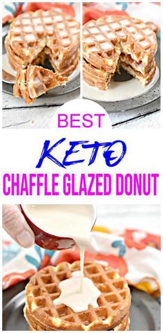 the best keto waffle glazed donut recipe is made with only 3 ingredients