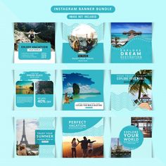 the instagram banner bundle includes photos, text and images for your business or company