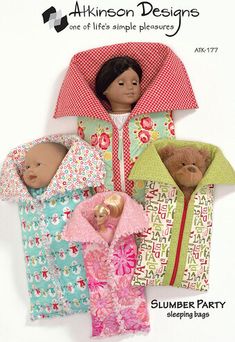 an image of doll clothes for dolls with teddy bears and umbrellas on the cover