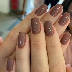 Brown nails Nail Paint Shades, Brown Nail Polish, Brown Nail, Fall Gel Nails, Subtle Nails, Casual Nails, Blush Nails, Nail Swag, Neutral Nails