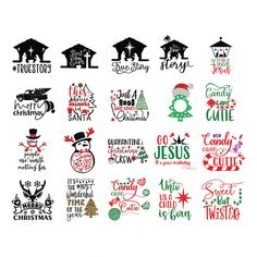 christmas svt files for cricut, silhouettes and cut outs to use on t - shirts