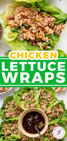 chicken lettuce wraps with ketchup on the side