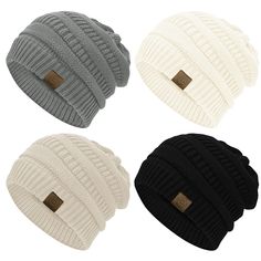 PRICES MAY VARY. 【Material】: This winter hats for women is made of 100% acrylic which is knit, warm, thick, slouchy, soft and comfortable. High quality material gives you lasting warmth and softness. 【Size】:One size fits most women and men. Fits for head circumference 15.7"-24.0". We designed the high elasticity beanies hat that matches all heads shapes and sizes. 【Feature】:This slouchy beanie hats for women has plenty of room at the top of the hat. The unique design of the pile hat allows you t Slouchy Beanie Hats, Cable Knit Beanie, Cable Knit Hat, Beanie Hats For Women, Warm Winter Hats, Winter Hats Beanie, Women's Beanie, Women's Hats, Winter Hats For Women