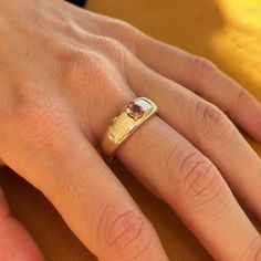 The Petite Cloud Ring features a 0.5-0.55ct Round Topaz prong set in a 14k gold dome. This lovely little ring is vintage meets modern, and makes for a great stacking piece. Cloud Ring, Vintage Meets Modern, Gold Statement Ring, Pink Topaz, Light Peach, Lovely Ring, Starling, Ring Sizer, Peach Pink