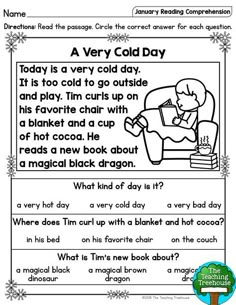 a very cold day worksheet