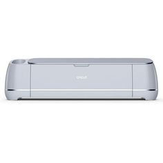 an image of a white printer with the word cricut on it's side