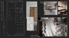 the floor plan for this modern apartment is shown in black and white, with lots of room