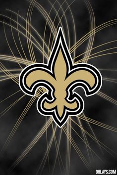 the new orleans saints logo on a black background