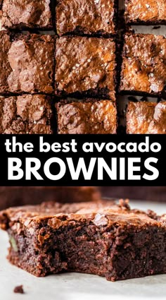 Using Avocado In Baking, Avocado Dessert Recipe, Vegan Brownies Avocado, Flourless Avocado Brownies, Banana Avocado Recipes, Avocado Brownie Recipes, Gluten Free Avocado Brownies, Best Avocado Brownies, Fudgy Avocado Brownies