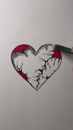 Drawing a Covered Heart 💔 #shortsart Stitched Heart Drawing, Stone Heart Drawing, Break Up Painting Ideas, Heart On Fire Drawing, Drawing About Heart Break, Heart Pencil Drawing, Hearts Drawing, Human Heart Drawing, Drawing Feelings