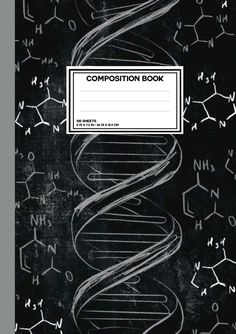 a book cover with the title composition book written in black and white, on a chalkboard