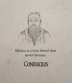 a drawing of a man with a long beard in front of a quote from the book confucus