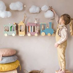 Train Shelf, Baby Room Inspiration, Nursery Room Inspiration, Kids Interior Room, Kids Interior, Baby Bedroom, Kids Room Design, Toddler Room, Baby Furniture