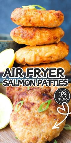 the cover of air fryer salmon patties