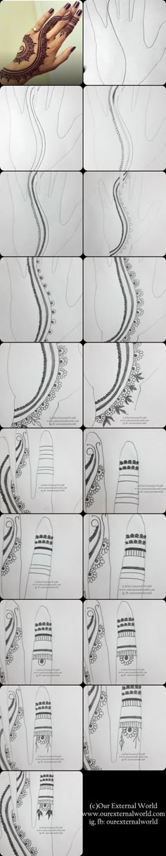 some drawings are shown with different lines on them